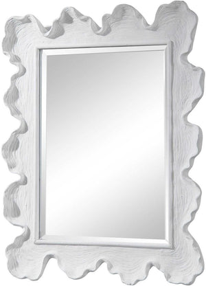 Uttermost Sea Coral White Coastal Mirror