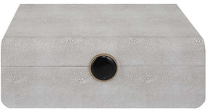 Uttermost Lalique White Shagreen Box