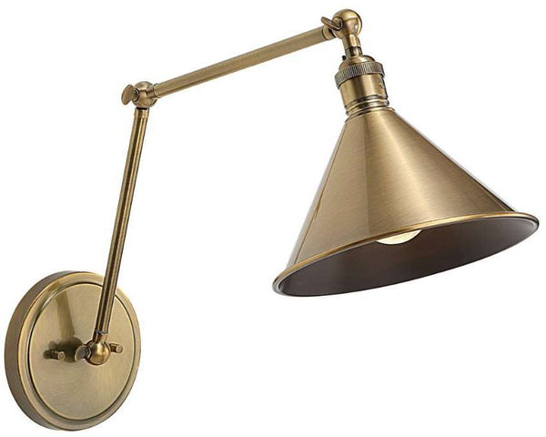 Uttermost Exeter 1-Light Antique Brass Adjustable Sconce