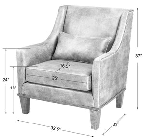 Uttermost Clay Tanned Leather Arm Chair