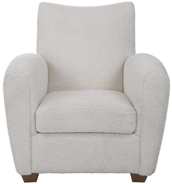Uttermost Teddy Off-White Shearling Accent Chair