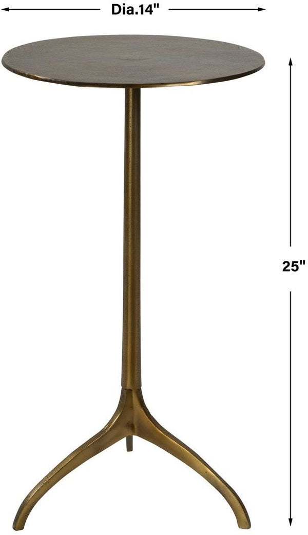 Uttermost Beacon Antique Gold Accent Table