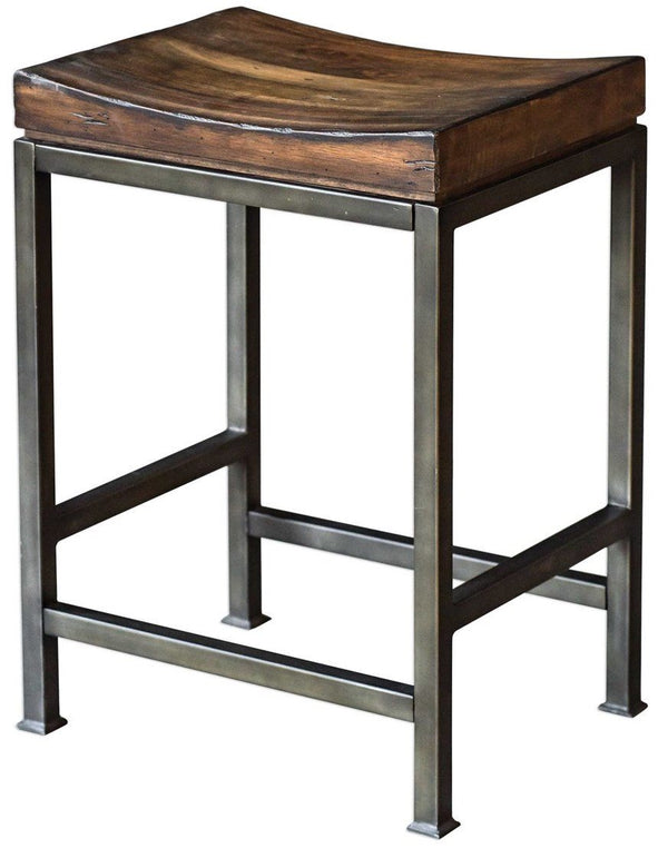 Uttermost Beck Dark Walnut Counter-Height Stool