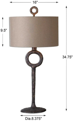 Uttermost Ferro Rust Bronze Table Lamp