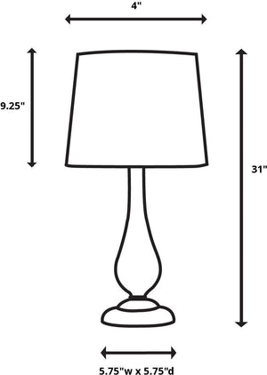 Uttermost Bellcord Black Buffet Lamp