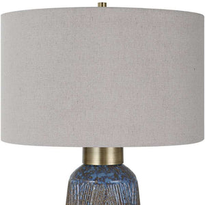 Uttermost Western Sky Blue-Green/Gold/Indigo/Light Gray Table Lamp