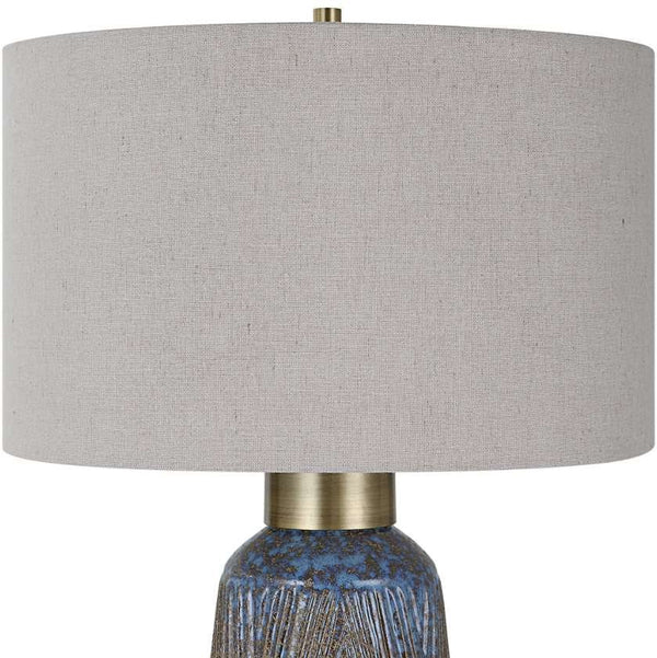 Uttermost Western Sky Blue-Green/Gold/Indigo/Light Gray Table Lamp