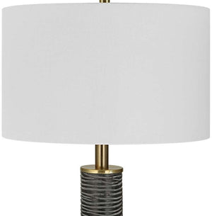 Uttermost Summit Black/Gold/Gray/White Floor Lamp