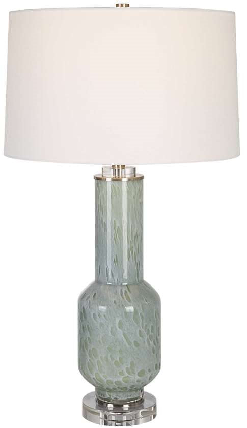 Uttermost Imperia Aqua Gray/White Table Lamp