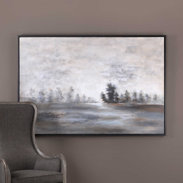 Uttermost Evening Mist Gray Landscape Wall Art