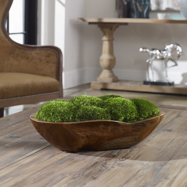 Uttermost Kinsale Natural Teak Moss Centerpiece