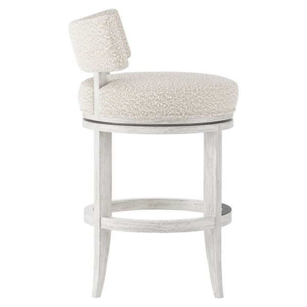 Bernhardt Hirsch Wire Brushed Fabric Counter Stool