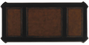 Hooker Furniture Telluride 76 Inch Executive Desk with Leather Panels