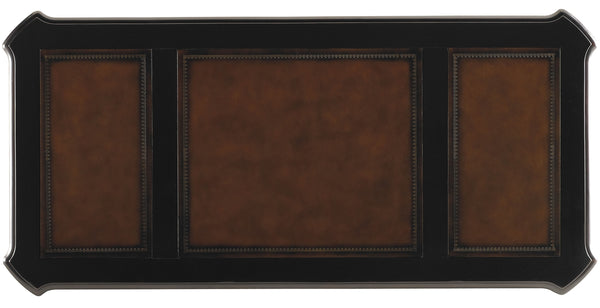 Hooker Furniture Telluride 76 Inch Executive Desk with Leather Panels