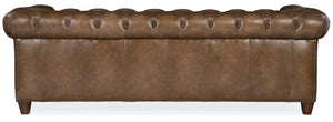 Hooker Furniture Chester Tufted Stationary Leather Sofa