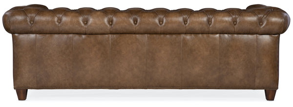 Hooker Furniture Chester Tufted Stationary Leather Sofa