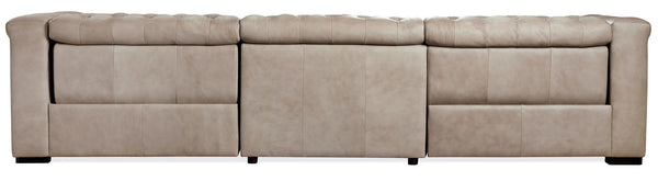 Hooker Furniture Savion Grandier Power Recliner Leather Sofa with Power Headrest