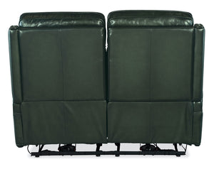 Hooker Furniture Hamilton Sarzana Portal Leather Power Leather Loveseat with Power Headrest