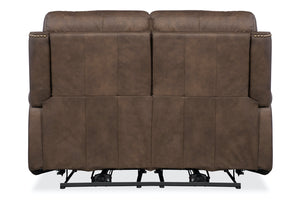 Hooker Furniture Duncan Power Leather Loveseat with Power Headrest & Lumbar