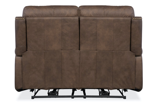 Hooker Furniture Duncan Power Leather Loveseat with Power Headrest & Lumbar