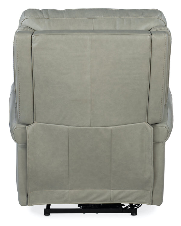 Hooker Furniture Carroll Milton Fog Power Leather Recliner with Power Headrest & Lumbar