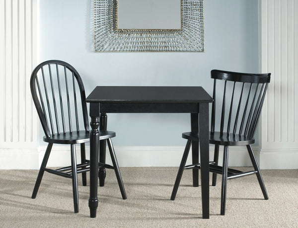 John Thomas Dining Essentials 36 Inch Square Top Table with 30 Inch Shaker Legs in Black