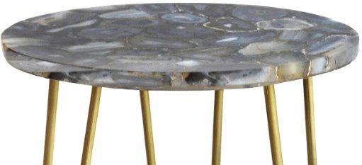 Crestview Bengal Manor Blue/Gold Table