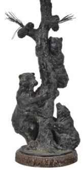 Crestview Bear Family Gray Table Lamp