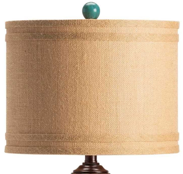 Crestview Napa Distressed Turquoise Table Lamp