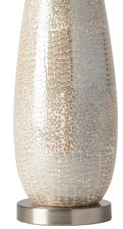 Crestview Melrose Textured Silver Table Lamp