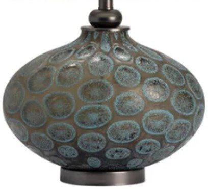 Crestview Simons Blue/Brown/White Table Lamp