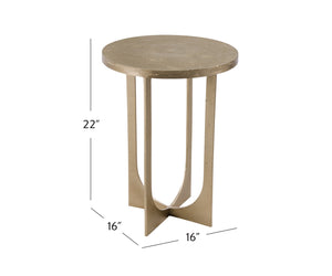 Bassett Mirror Modern Gold Metal Ava Round Accent Table