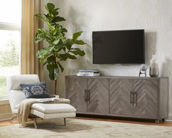 Martin Furniture Palisades 80 Inch 4-Door Entertainment TV Stand