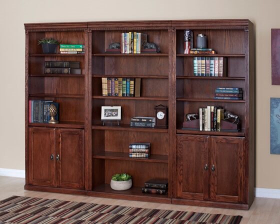 Martin Furniture Vintage Vignette Classic Cabinet Bookshelf with Enclosed Storage