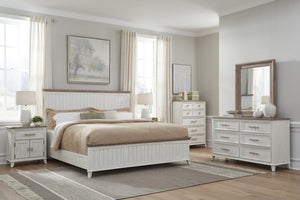 American Woodcrafters Beach Comber Weathered White Mirror