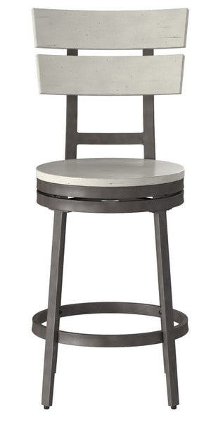 American Woodcrafters Metal Counter Wood Frame Stool Middle Gray Metal