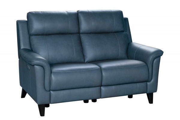Barcalounger Masen Bluegray Kester Leather Recliner Loveseat