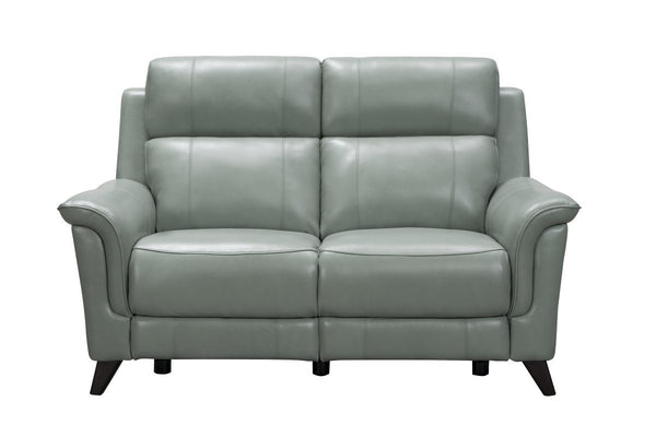 Barcalounger Lorenzo Mint Kester Leather Recliner Loveseat