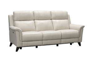Barcalounger Laurel Cream Kester Leather Recliner Sofa