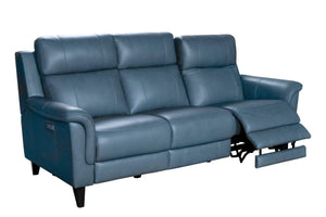 Barcalounger Masen Bluegray Kester Leather Recliner Sofa