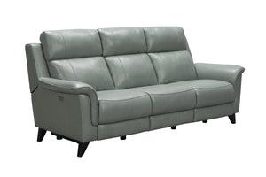 Barcalounger Lorenzo Mint Kester Leather Recliner Sofa