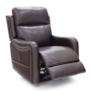 Barcalounger Rainer Walnut Longview Leather Thermalift Chair Recliner