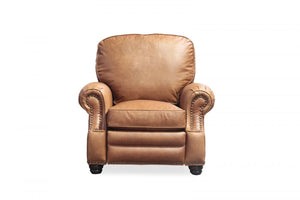 Barcalounger Chaps Saddle Longhorn Leather High/Low-Leg Recliner Chair
