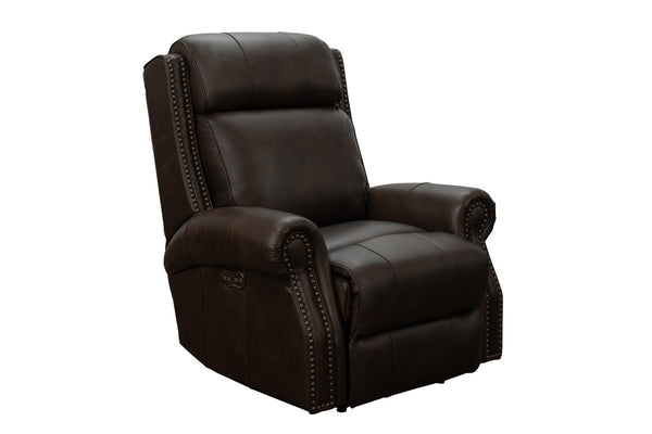 Barcalounger Ashford Walnut Blair Big & Tall Power Leather Recliner