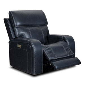 Barcalounger Rainer Ocean Glenwood Leather Recliner