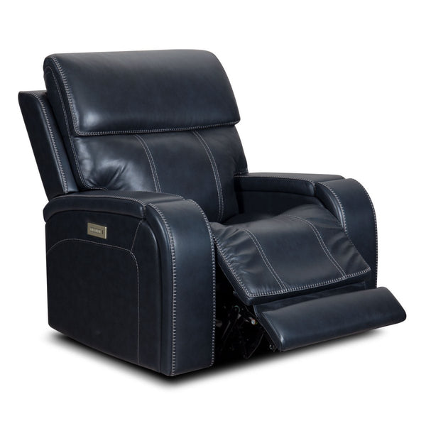 Barcalounger Rainer Ocean Glenwood Leather Recliner