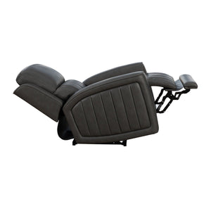 Barcalounger Homerun Dark Gray Pierce Leather Recliner