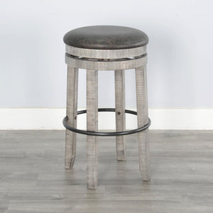 Sunny Designs Alpine Grey 30 Inch Swivel Stool with Cushioned Seat