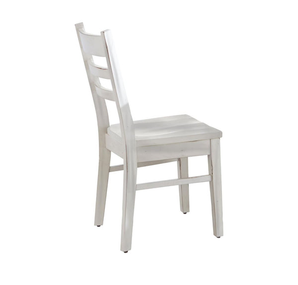 Sunny Designs Bayside Marble White Ladderback Dining Chair