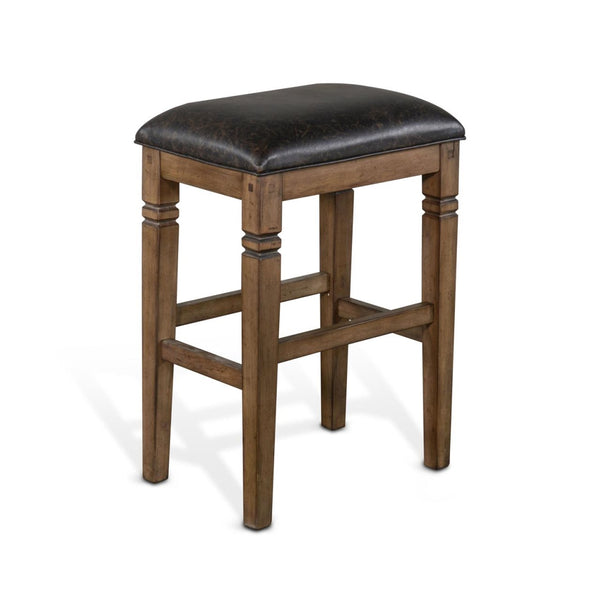 Sunny Designs Doe Valley Buckskin Backless Stool with Cushioned Seat